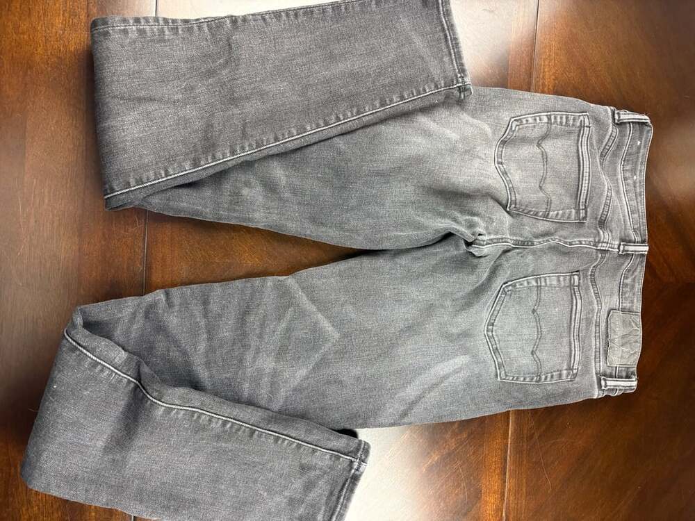 American Eagle Next Level Flex Men Jeans 30x30 Gray Black Slim Straight Stretch - Picture 8 of 8